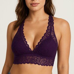 PINK Purple lace bralette size small